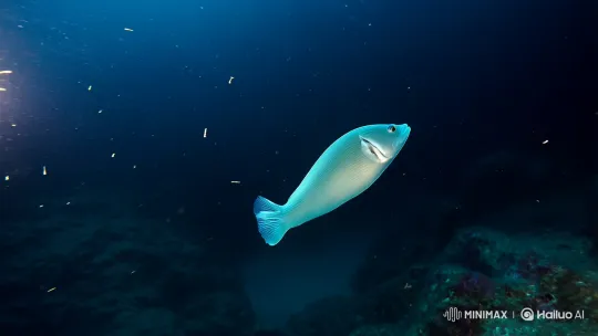 Blobfish Glides Through the Deep Ocean's Shadows – AI Generated Video | Hailuo AI