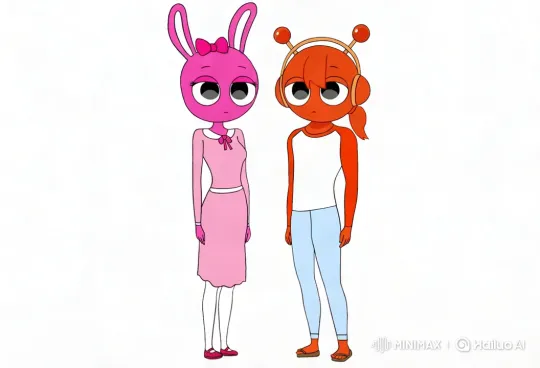 Animated Characters Share Tender Moment – AI Generated Video | Hailuo AI
