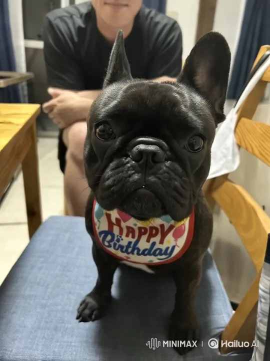 French Bulldog Celebrates Birthday with Tricks – AI Generated Video | Hailuo AI