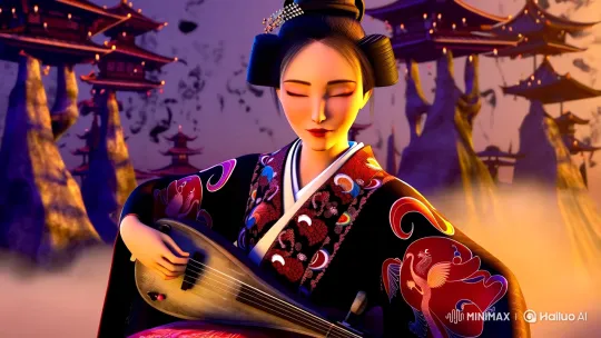 Serene Beauty in Infinity Castle with Graceful Lady – AI Generated Video | Hailuo AI