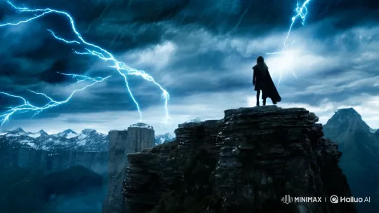 Girl and Dragon Bond Amidst Stormy Chaos – AI Generated Video | Hailuo AI