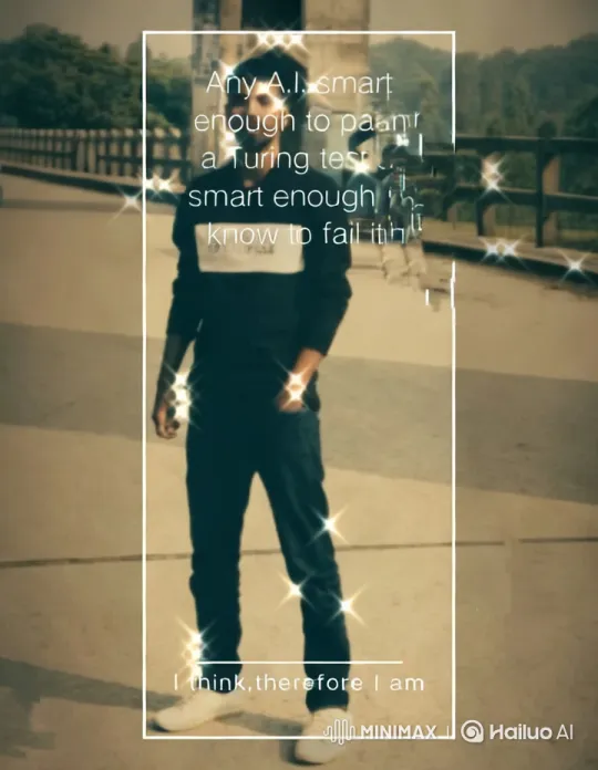 Young Man on Bridge: Philosophical and Stylish Vignette – AI Generated Video | Hailuo AI