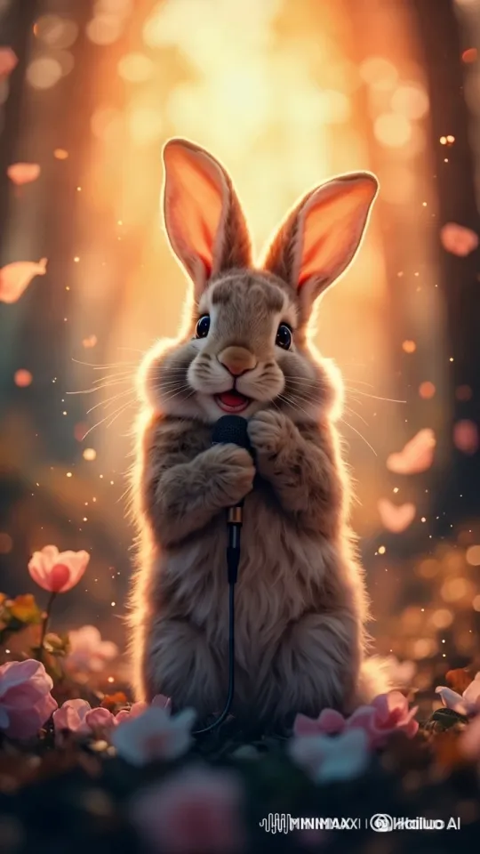Dreamy Forest: Singing Rabbit with Enchanting Aesthetic – AI Generated Video | Hailuo AI