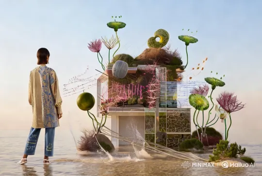 Young Girl Transforms Landscape in Enchanted Dreamscape – AI Generated Video | Hailuo AI
