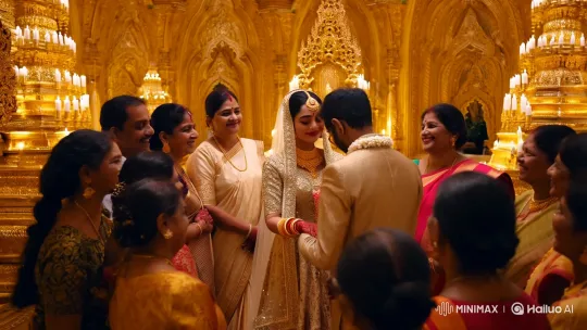 Golden Temple Wedding: A Blend of Tradition and Intimacy – AI Generated Video | Hailuo AI