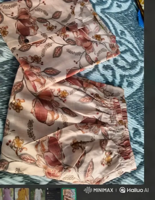 Close-up of Floral-Printed Shorts Showing Design Details – AI Generated Video | Hailuo AI