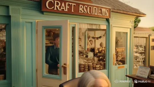 The Tale of an Enthusiastic Salesman and a Stoic Craft Business Owner – AI Generated Video | Hailuo AI