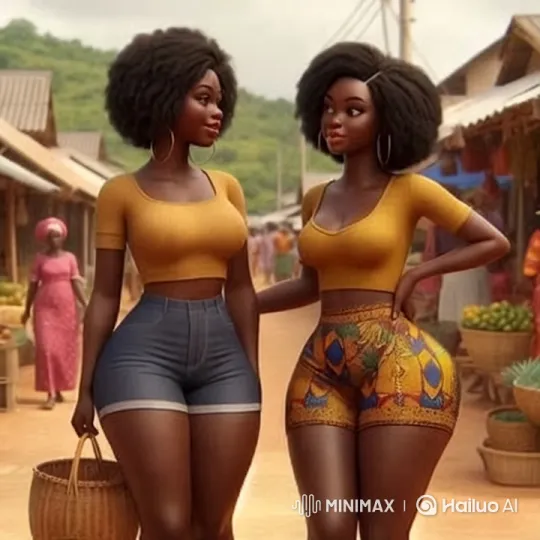 Joyful Women in Bustling Market with Vibrant Aesthetics – AI Generated Video | Hailuo AI