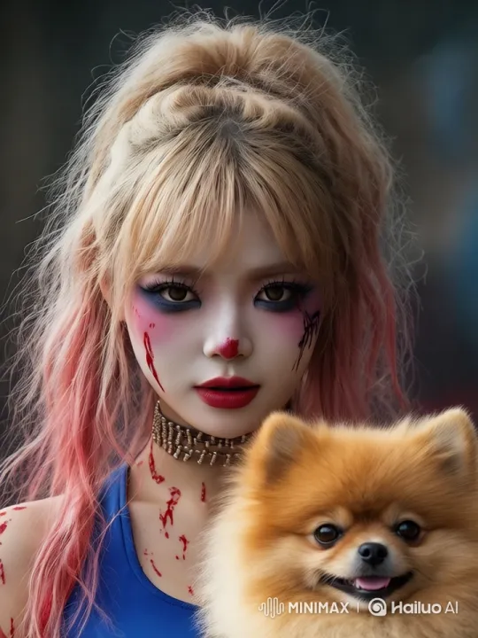 Contrasting Emotions: Smiling Woman and Angry Pomeranian – AI Generated Video | Hailuo AI