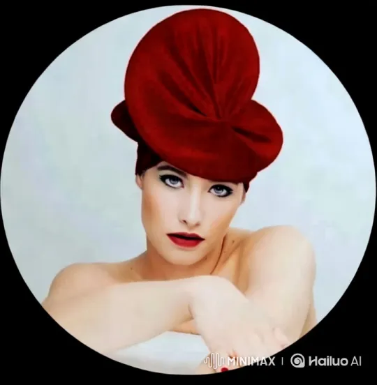 Vibrant Red Headpiece: A Study in Elegance and Movement – AI Generated Video | Hailuo AI