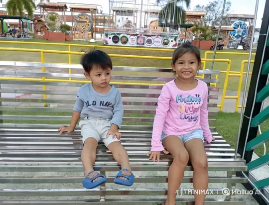 Kids Dance and Sing in Amusement Park Setting – AI Generated Video | Hailuo AI