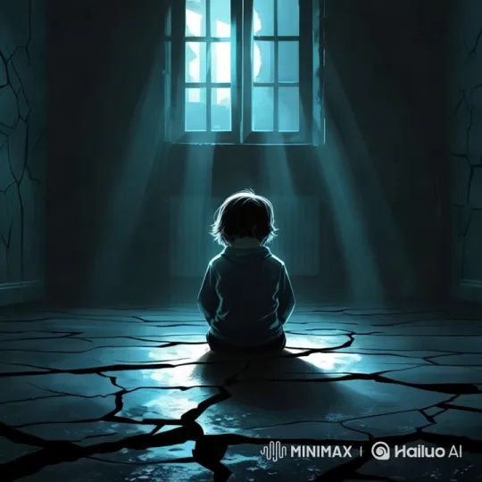 Solitary Child in Sunlit Room Captures Inner Turmoil – AI Generated Video | Hailuo AI