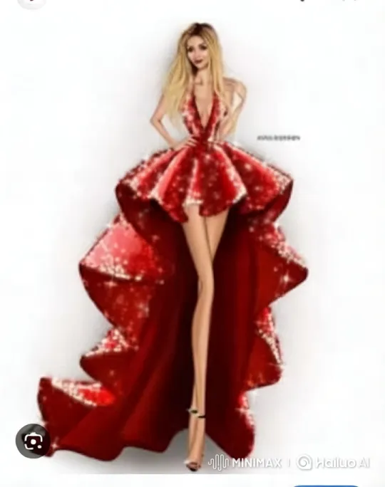 Elegant Fashion Model Showcase in Red Gown – AI Generated Video | Hailuo AI