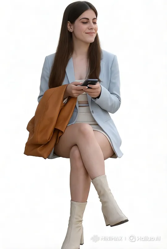 Elegant Young Woman Showcases Fashionable Style – AI Generated Video | Hailuo AI