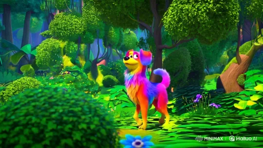Animated Dog Sings in a Lush Forest Wonderland – AI Generated Video | Hailuo AI