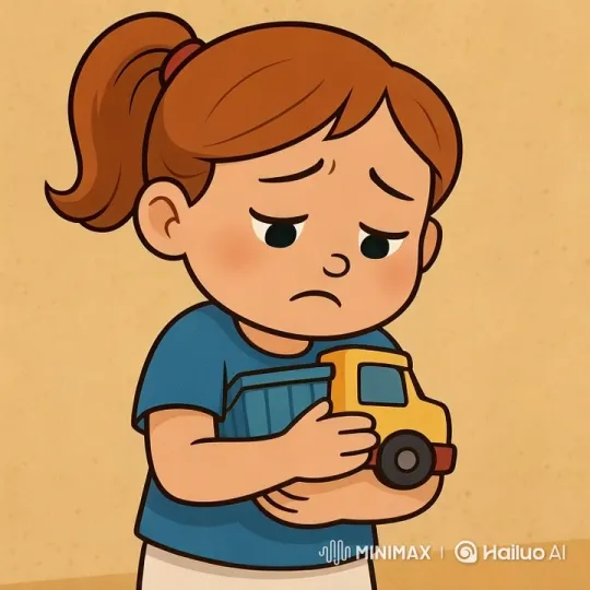 Sad Girl with Toy Truck in Live2D Animation – AI Generated Video | Hailuo AI