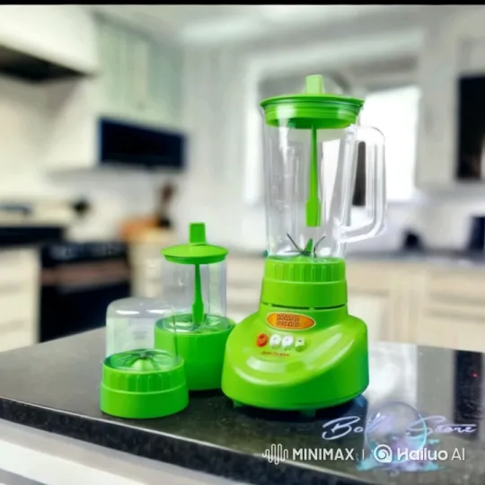 Dynamic Visuals Showcase Vibrant Blender in Modern Kitchen – AI Generated Video | Hailuo AI