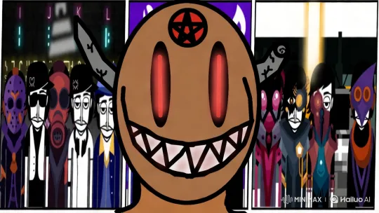 Mysterious Characters with Red Eyes and Distinctive Masks – AI Generated Video | Hailuo AI