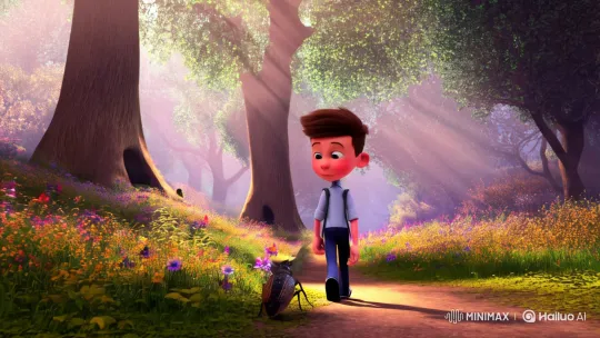 Dreamlike Journey: Boy's Enchanted Walk to School – AI Generated Video | Hailuo AI