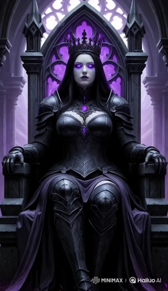 Regal Figure on Throne in Gothic Cathedral – AI Generated Video | Hailuo AI