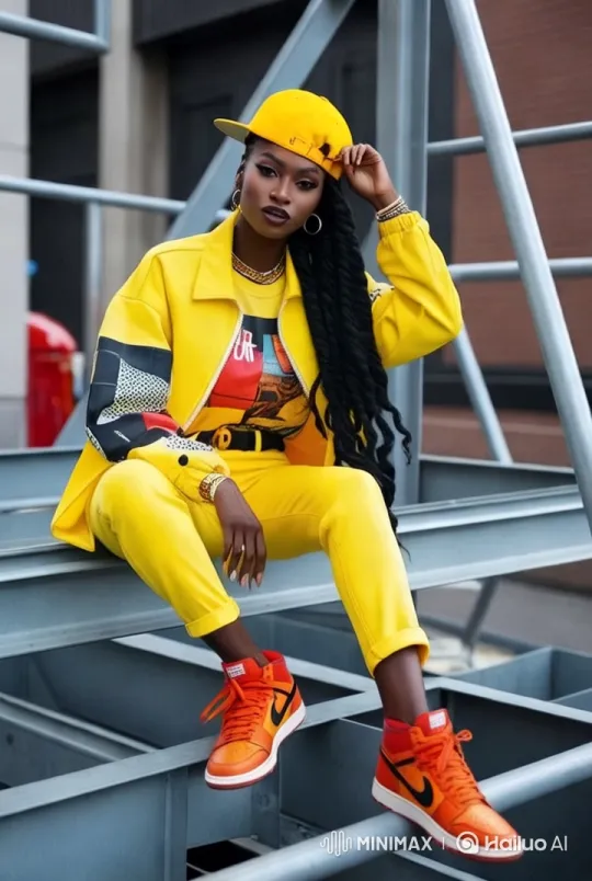 Vibrant Dancer in Urban Setting Captured by Tracking Shot – AI Generated Video | Hailuo AI
