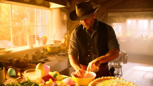 Jason Statham & Neymar Jr. in Whimsical Easter Cake Scene – AI Generated Video | Hailuo AI