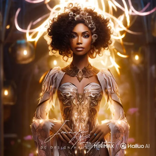 Magical Fantasy Character with Ambient Light and Sparkling Gown – AI Generated Video | Hailuo AI