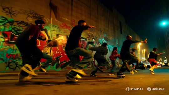 Urban Dance: Vibrant Rhythms in a Dynamic Setting – AI Generated Video | Hailuo AI