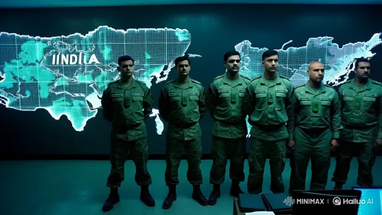 High-Stakes Tension in India-Pakistan Conflict – AI Generated Video | Hailuo AI