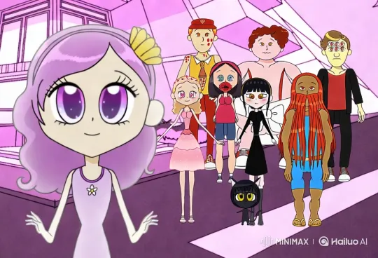 Animated Characters Celebrate Mother's Day in Vibrant Setting – AI Generated Video | Hailuo AI