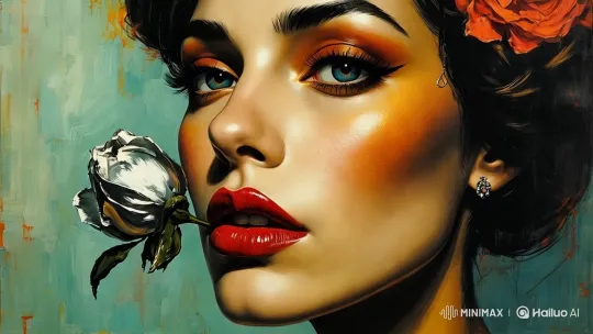 Dynamic Close-up and Pan of Vibrant Artwork – AI Generated Video | Hailuo AI