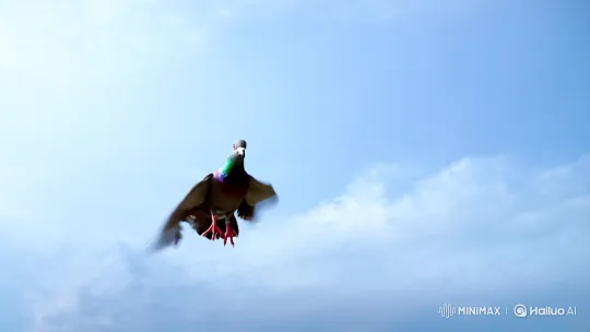 Pigeon Nests in Skyborne Antique Bed – AI Generated Video | Hailuo AI