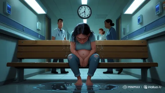 Pregnant Woman in Labor Awaits Assistance – AI Generated Video | Hailuo AI