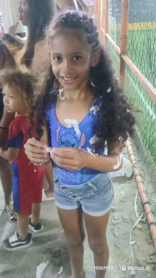 Energetic Girl Jumps with Foam in Playful Setting – AI Generated Video | Hailuo AI