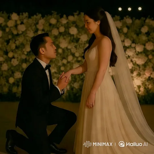 Romantic Wedding Proposal with Elegant Setting – AI Generated Video | Hailuo AI