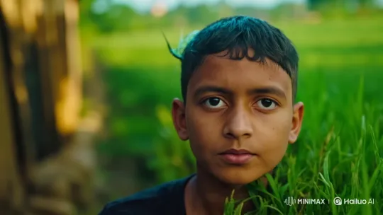 Vibrant Green Field and Serene Subject Harmony – AI Generated Video | Hailuo AI