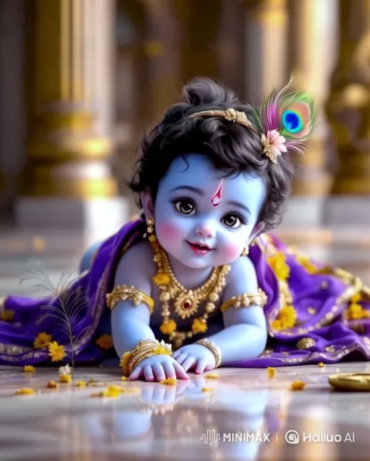 Aesthetic Child in Traditional Attire Amidst Opulence – AI Generated Video | Hailuo AI
