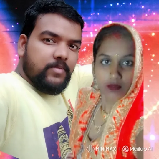 Traditional Couple in Vibrant Attire Amid Festive Lights – AI Generated Video | Hailuo AI