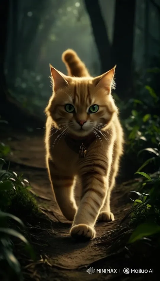 Golden Cat Inspires Shy Boy in Enchanting Forest and Classroom Tale – AI Generated Video | Hailuo AI