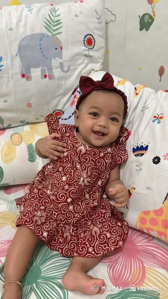 Baby Dances Joyfully on Colorful Bed – AI Generated Video | Hailuo AI