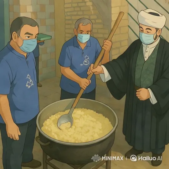 Traditional Cooking Scene with Collaborative Stirring – AI Generated Video | Hailuo AI