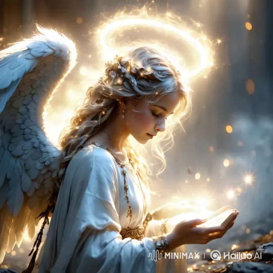 Celestial Angel Imparts Divine Blessing – AI Generated Video | Hailuo AI