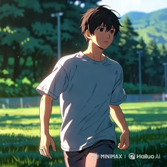 Boy Running Slowly in Wind with Natural Backdrop – AI Generated Video | Hailuo AI