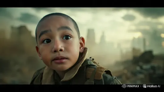 Soldier Navigates Post-Apocalyptic City in Cinematic Battle Scene – AI Generated Video | Hailuo AI