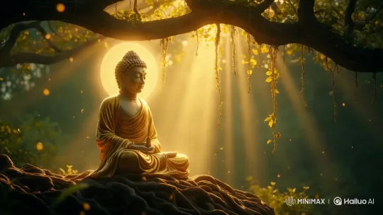 Tranquil Buddha Statue in Serene 4K Landscape – AI Generated Video | Hailuo AI
