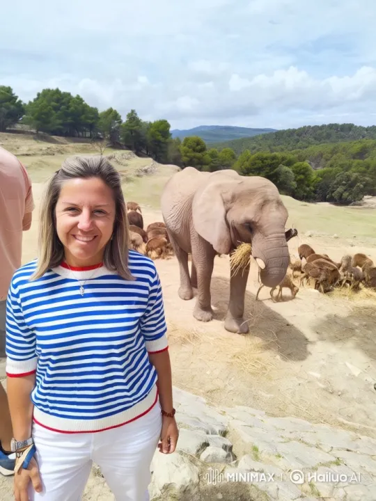 Girl Bonds with Elephant in Serene Landscape – AI Generated Video | Hailuo AI