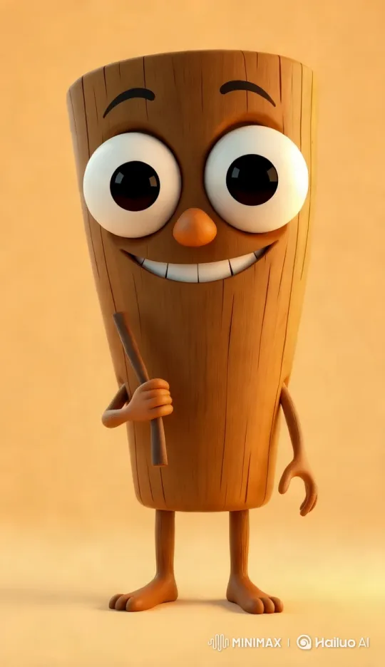 Animated Character with Twig: Aesthetic Close-up – AI Generated Video | Hailuo AI