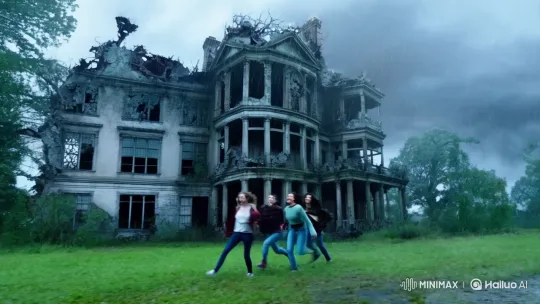 Old Mansion Haunting: Friends' Night of Fear – AI Generated Video | Hailuo AI