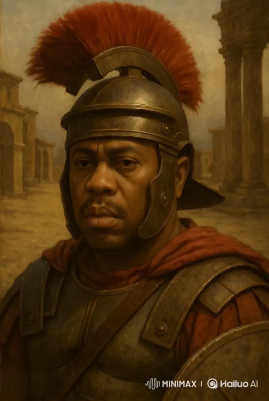 Roman Warrior in Ancient Setting with Dramatic Camera Work – AI Generated Video | Hailuo AI