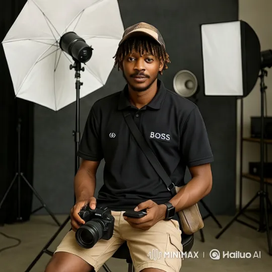 Professional Photographer in Studio with Camera – AI Generated Video | Hailuo AI